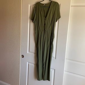Olive green jumpsuit